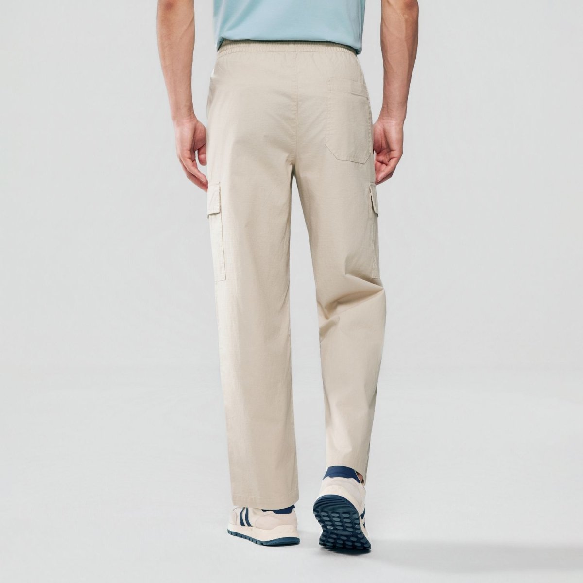 Giordano Men Loose Straight Cotton Cargo Khakis - Premium Pants