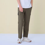 Giordano Men Loose Straight Cotton Cargo Khakis - Premium Pants