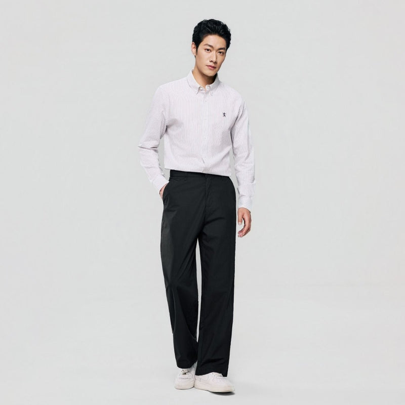 Giordano Men Loose Straight Cotton Poplin Khakis - Premium Pants