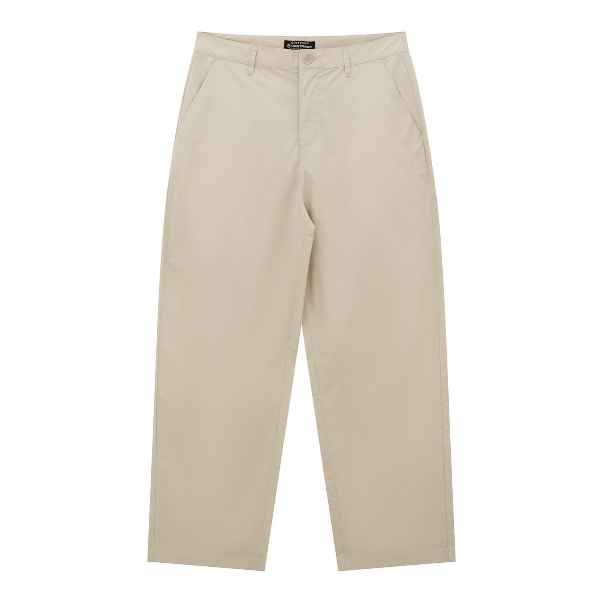 Giordano Men Loose Straight Cotton Poplin Khakis - Premium Pants
