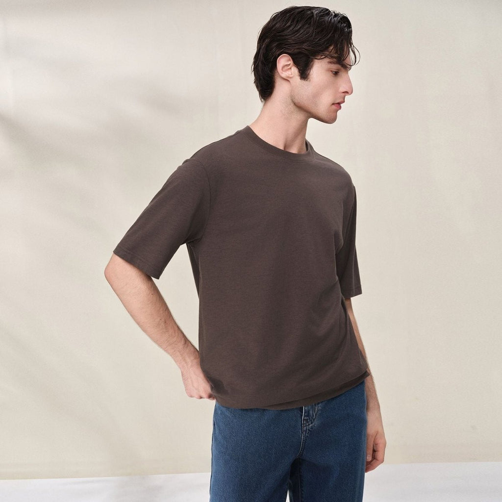 Giordano Men Regular Cotton Linen Blend Tee - first_variant_option_2 Premium Tee for Giordano