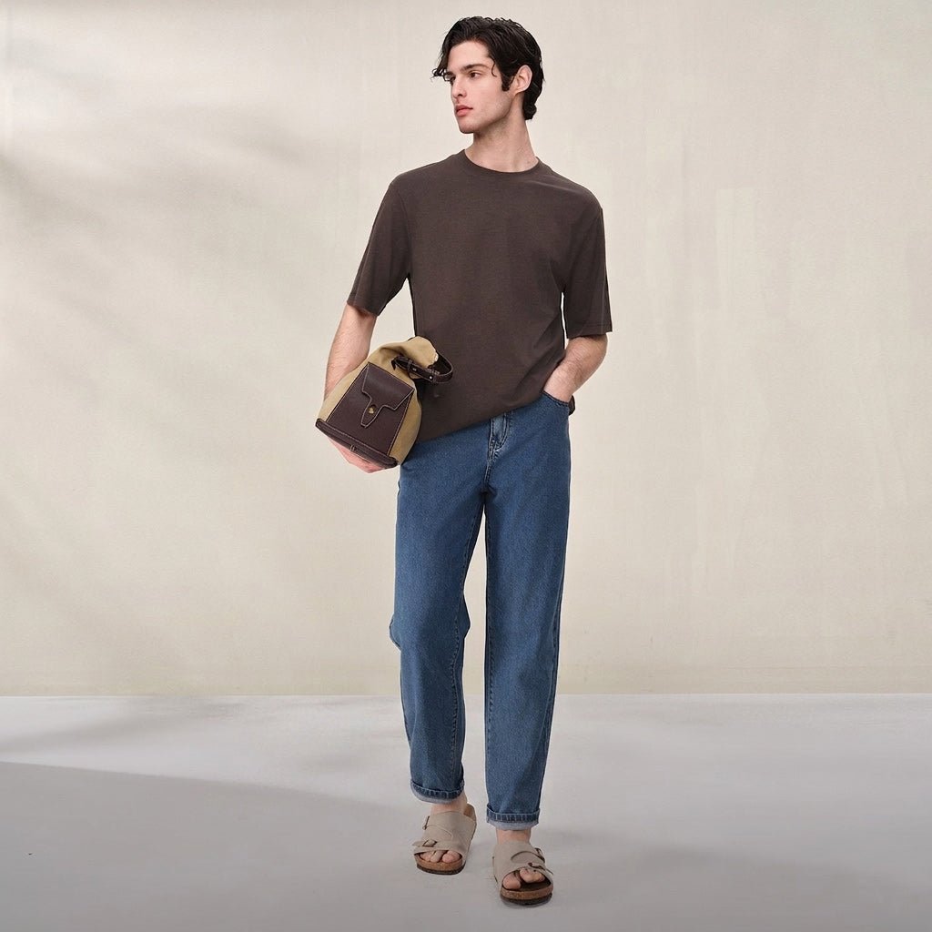 Giordano Men Regular Cotton Linen Blend Tee - first_variant_option_2 Premium Tee for Giordano