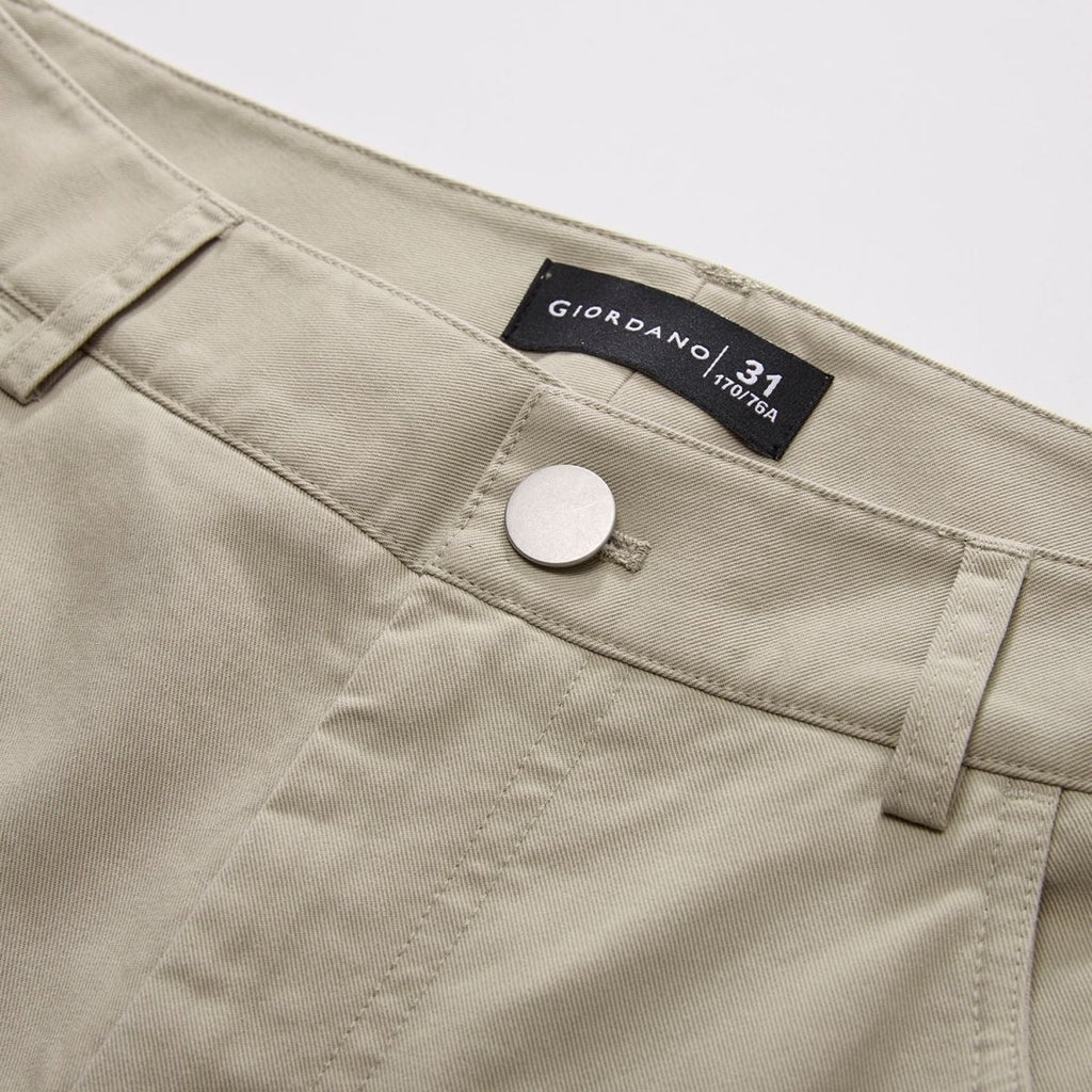 Giordano Men Regular Cotton Tencel Khaki Pants - Premium Pants
