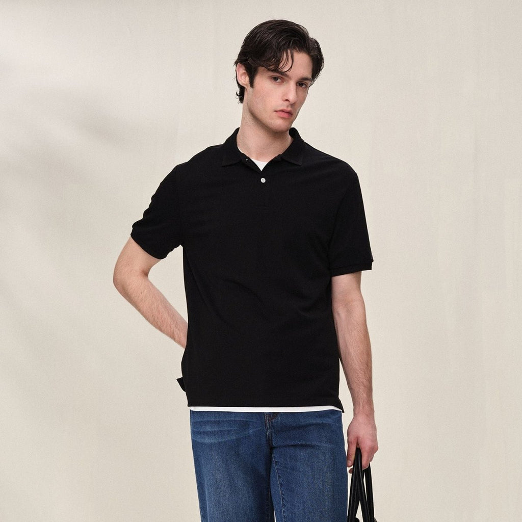 Giordano Men Regular Cotton Tencel Pique Polo - first_variant_option_2 Premium Polo for Giordano