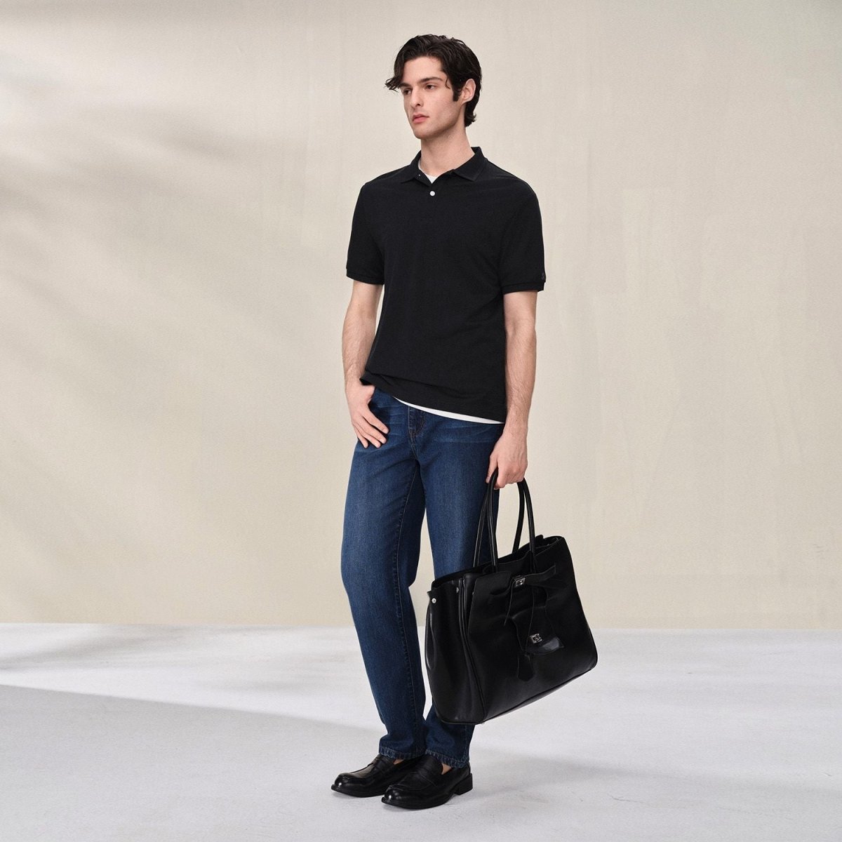 Giordano Men Regular Cotton Tencel Pique Polo - first_variant_option_2 Premium Polo for Giordano