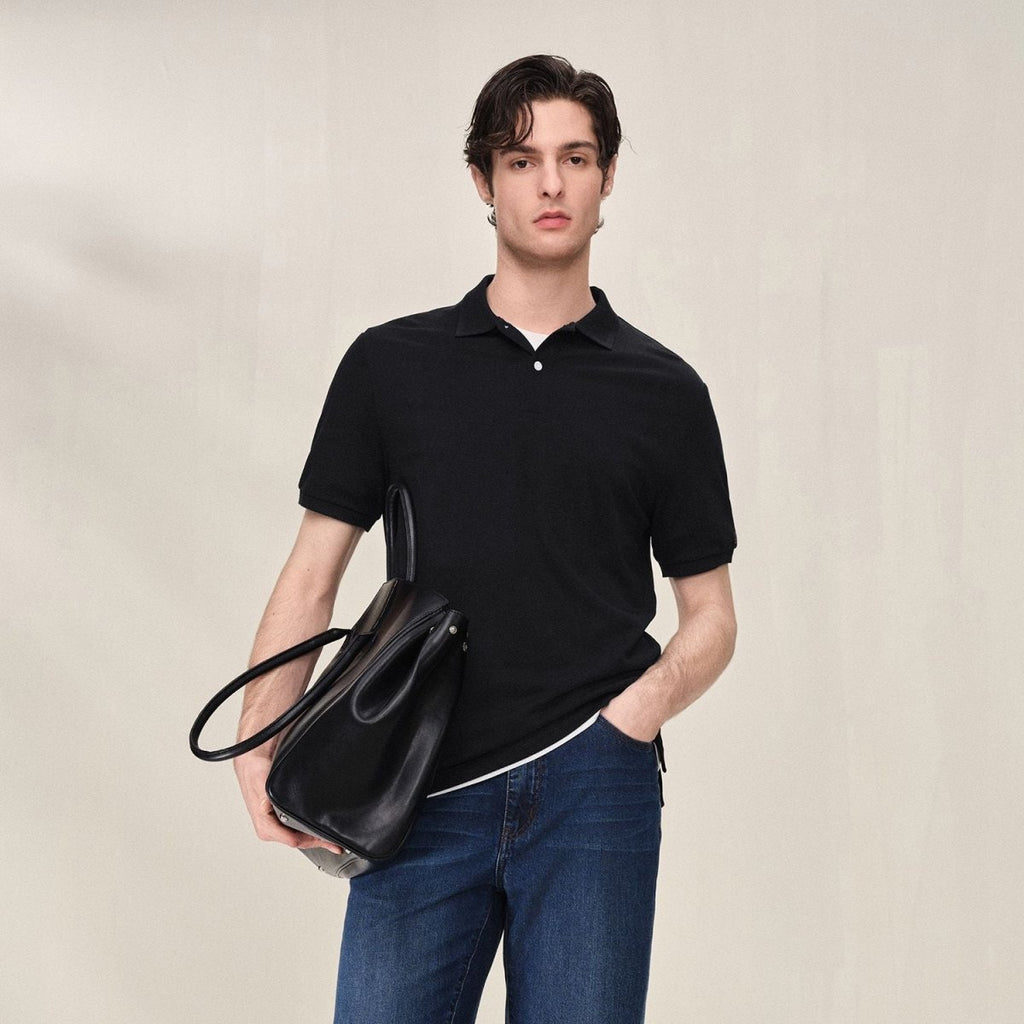 Giordano Men Regular Cotton Tencel Pique Polo - first_variant_option_2 Premium Polo for Giordano