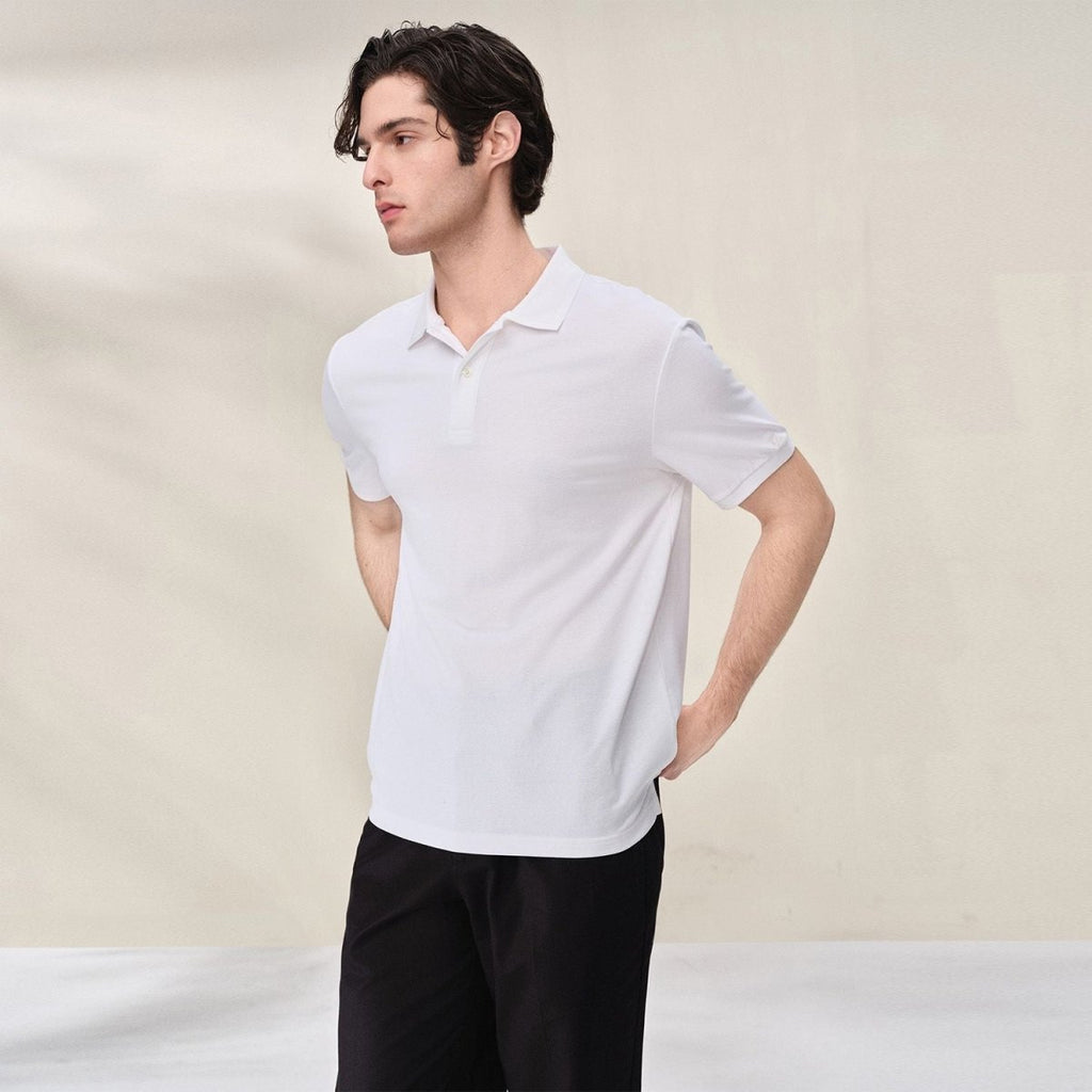 Giordano Men Regular Cotton Tencel Pique Polo - first_variant_option_2 Premium Polo for Giordano