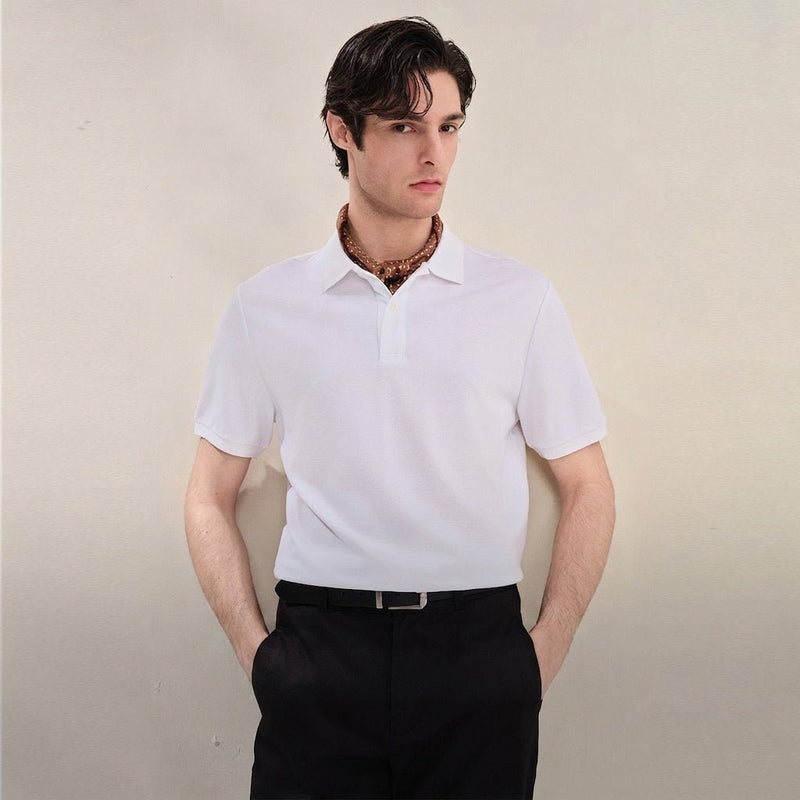 Giordano Men Regular Cotton Tencel Pique Polo - first_variant_option_2 Premium Polo for Giordano