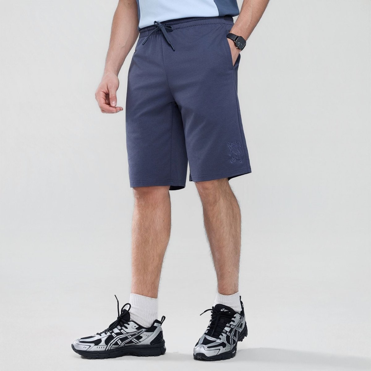 Giordano Men Regular Interlock Embroidery Shorts - Premium Shorts