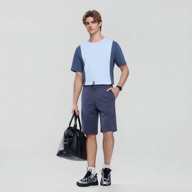 Giordano Men Regular Interlock Embroidery Shorts - Premium Shorts