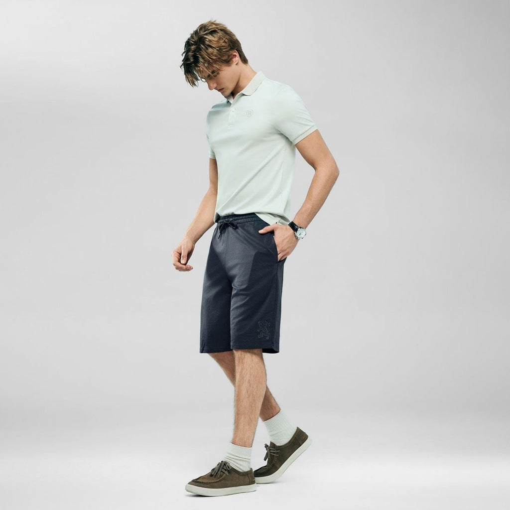 Giordano Men Regular Interlock Embroidery Shorts - Premium Shorts