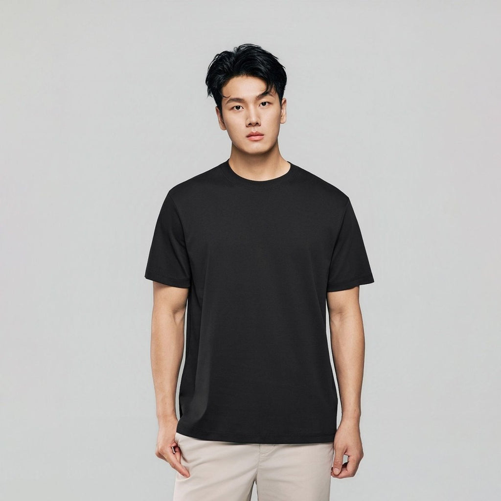 Giordano Men Regular Luxe Touch Cotton Crew Tee - Premium Tee