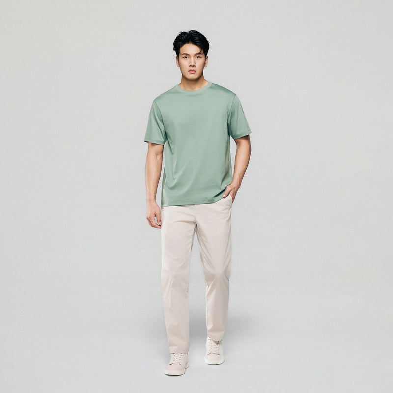 Giordano Men Regular Luxe Touch Cotton Crew Tee - Premium Tee