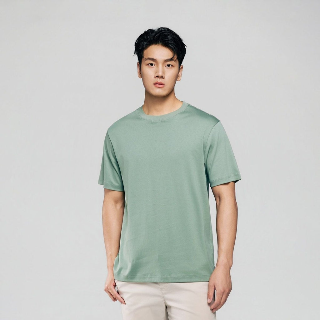 Giordano Men Regular Luxe Touch Cotton Crew Tee - Premium Tee