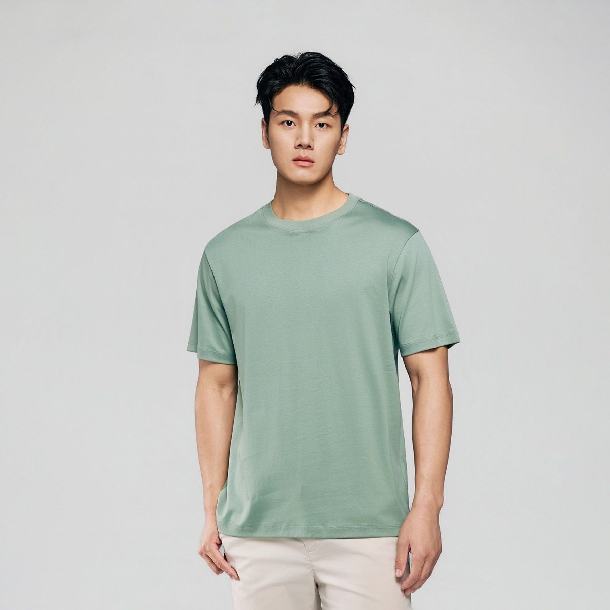 Giordano Men Regular Luxe Touch Cotton Crew Tee - Premium Tee