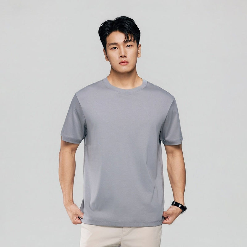 Giordano Men Regular Luxe Touch Cotton Crew Tee - Premium Tee