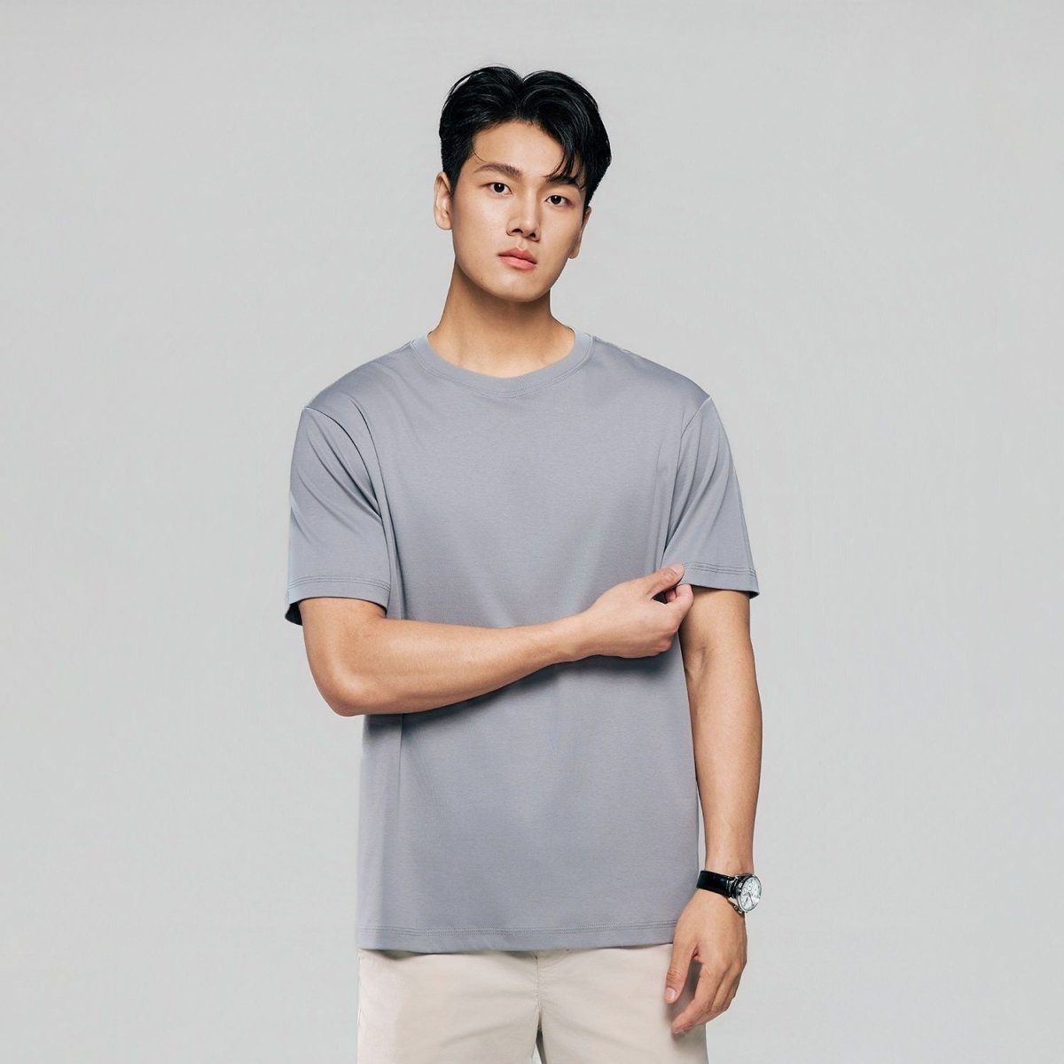 Giordano Men Regular Luxe Touch Cotton Crew Tee - Premium Tee