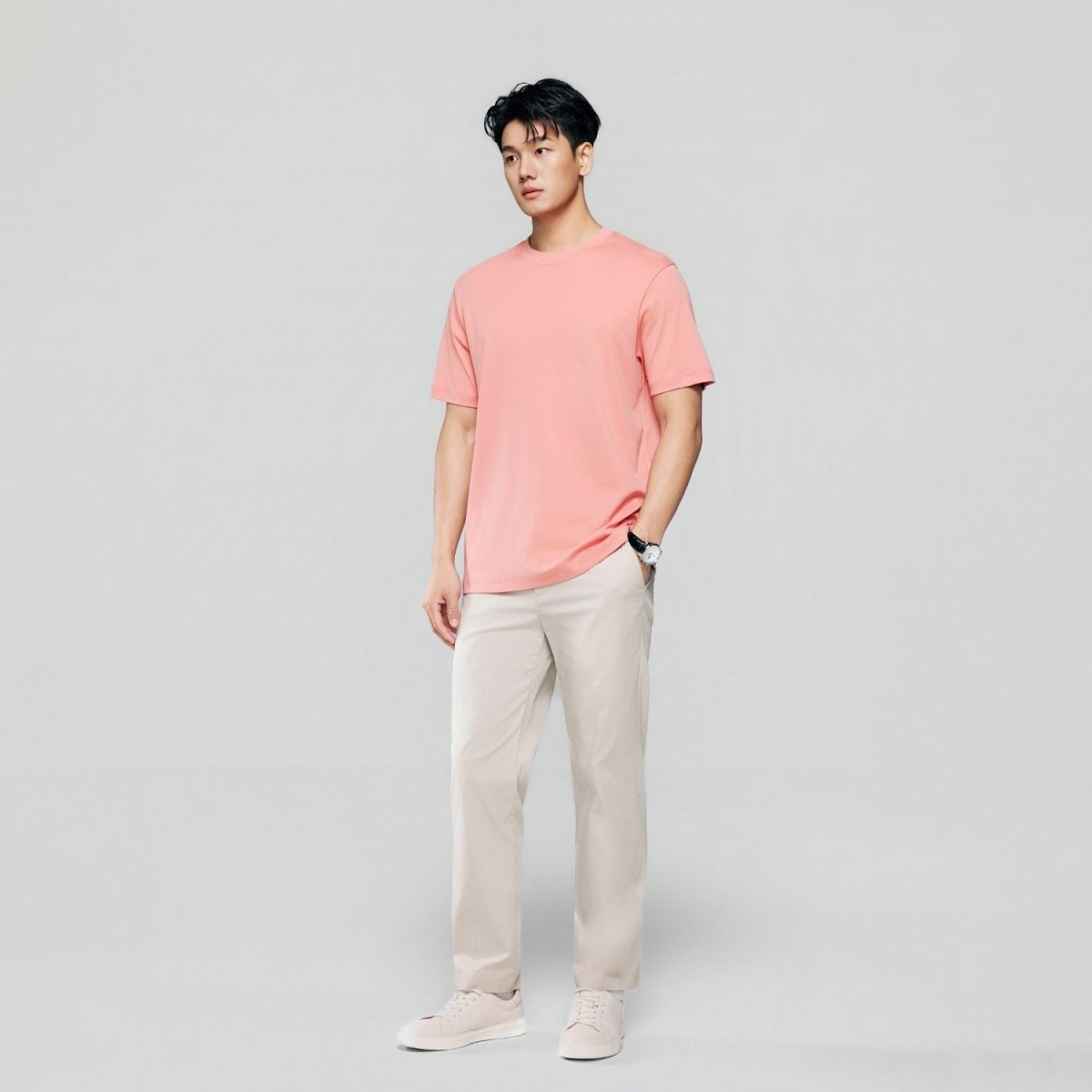 Giordano Men Regular Luxe Touch Cotton Crew Tee - Premium Tee