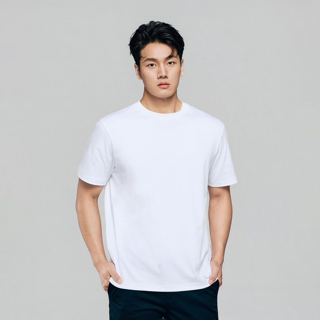 Giordano Men Regular Luxe Touch Cotton Crew Tee - Premium Tee
