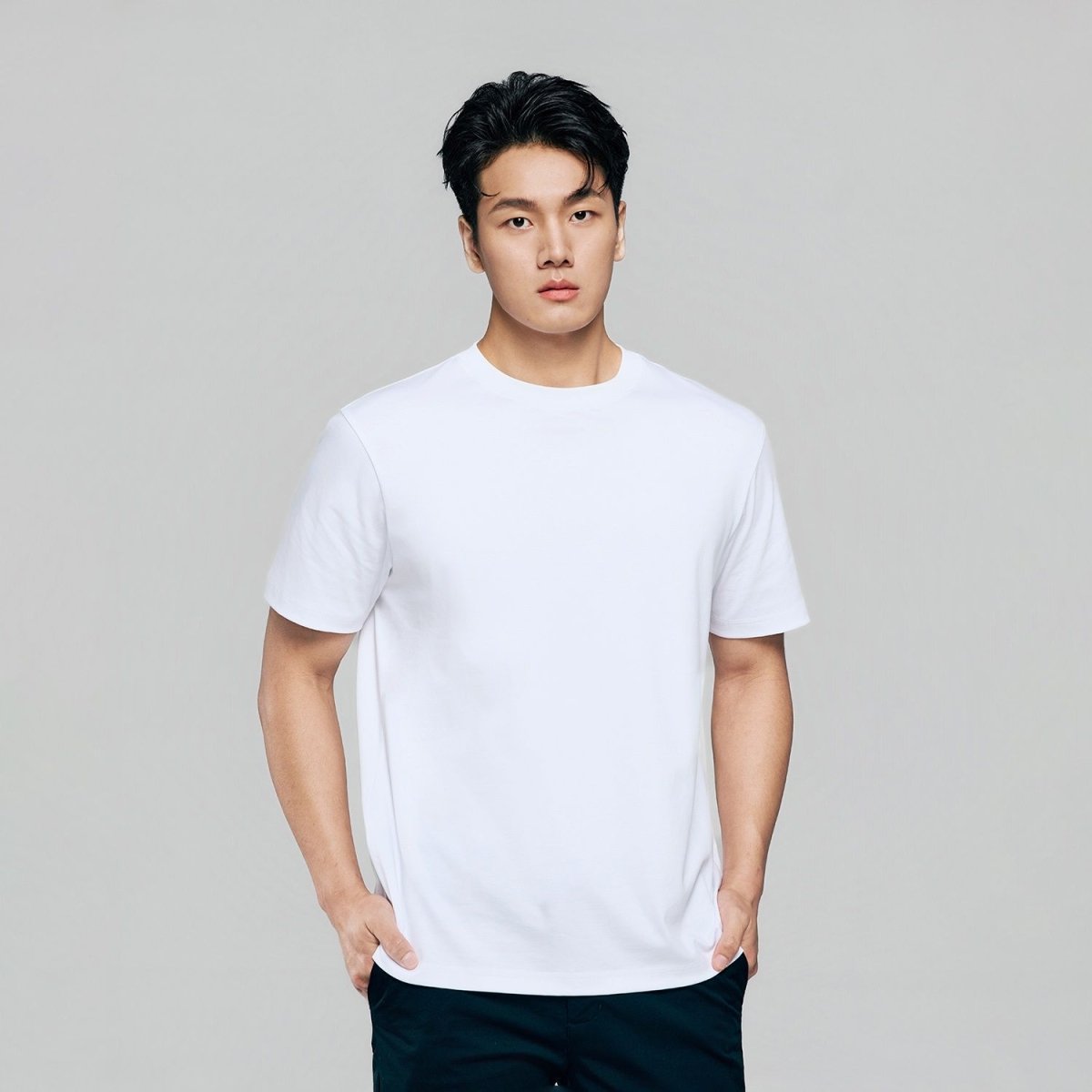 Giordano Men Regular Luxe Touch Cotton Crew Tee - Premium Tee
