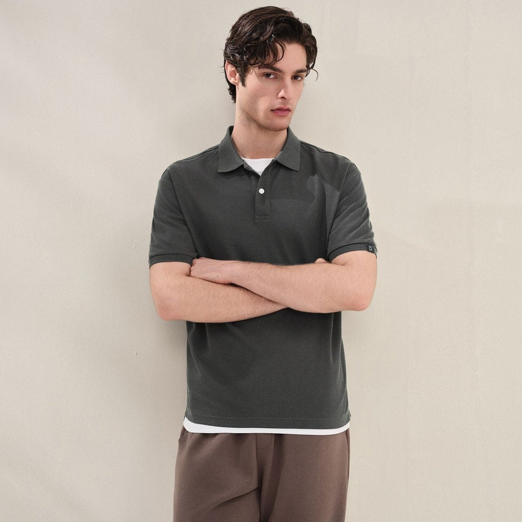 Giordano Men Regular Lyocell Cotton Blend Polo - first_variant_option_2 Premium Polo for Giordano