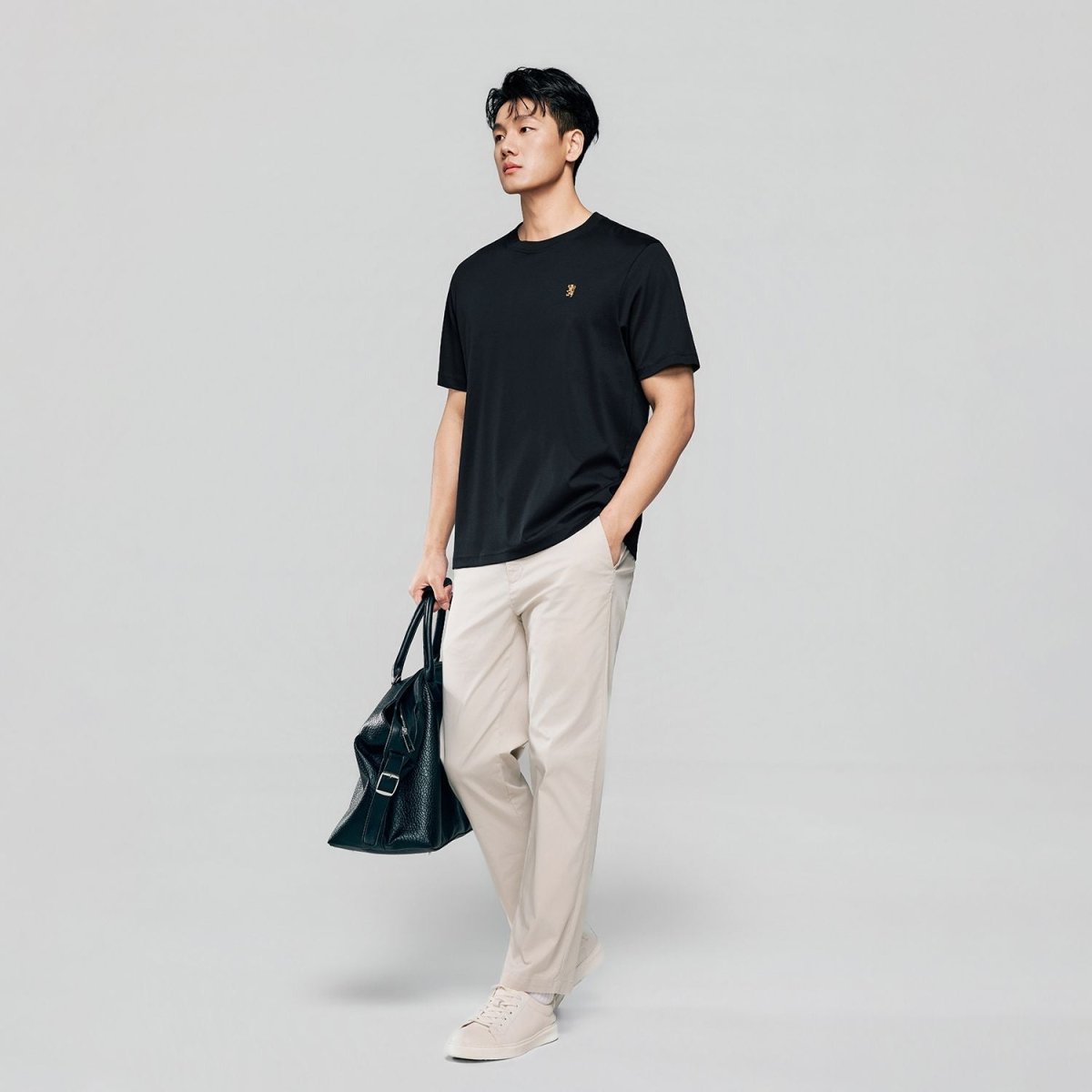 Giordano Men Regular Mercerized Cotton Crew Tee - Premium Tee