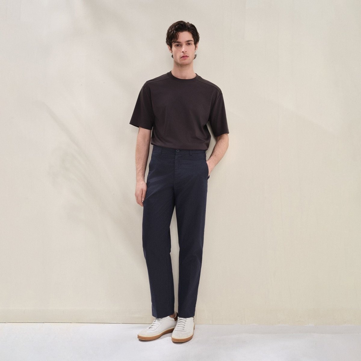 Giordano Men Regular Tencel Cotton Khaki Pants - first_variant_option_2 Premium Pants for Giordano