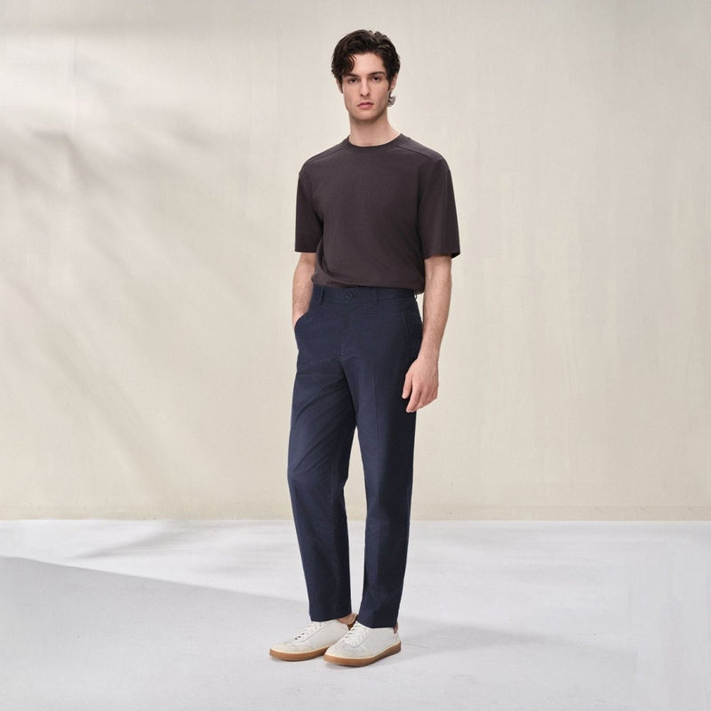 Giordano Men Regular Tencel Cotton Khaki Pants - first_variant_option_2 Premium Pants for Giordano