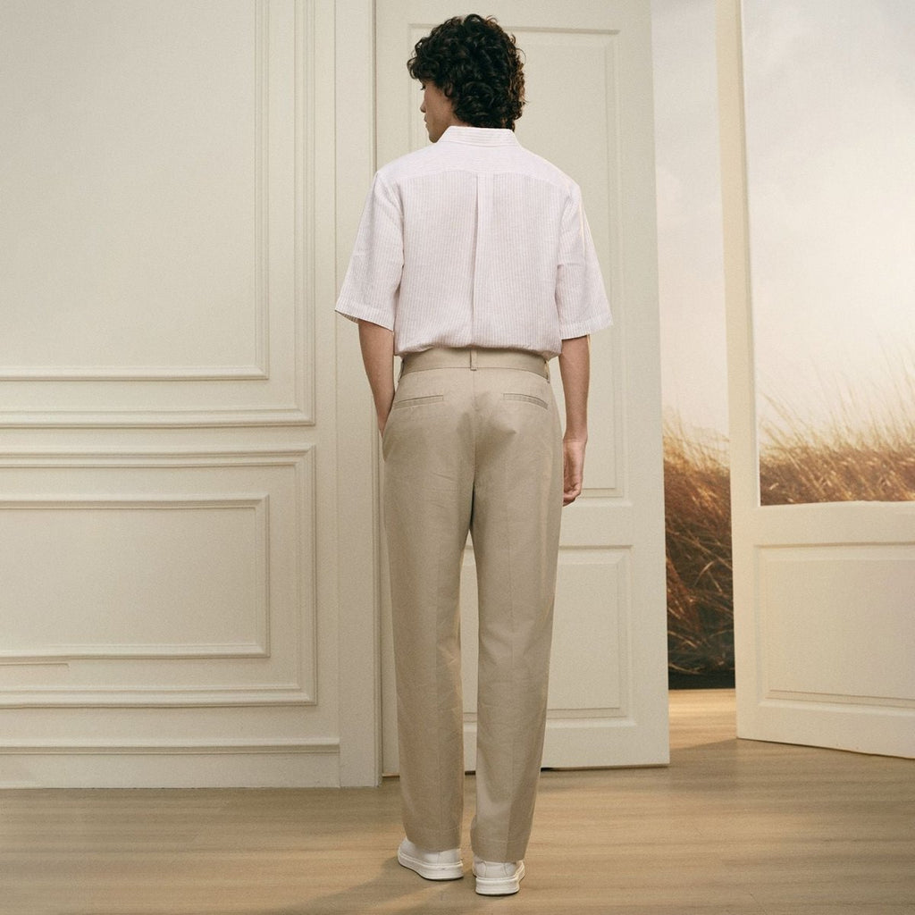 Giordano Men Regular Tencel Cotton Khaki Pants - first_variant_option_2 Premium Pants for Giordano