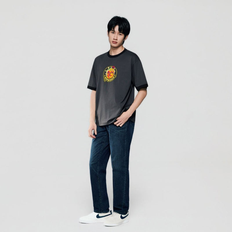 Giordano Men Relaxed Bowser Printed Cotton Tee - first_variant_option_2 Premium Print Tee for Giordano