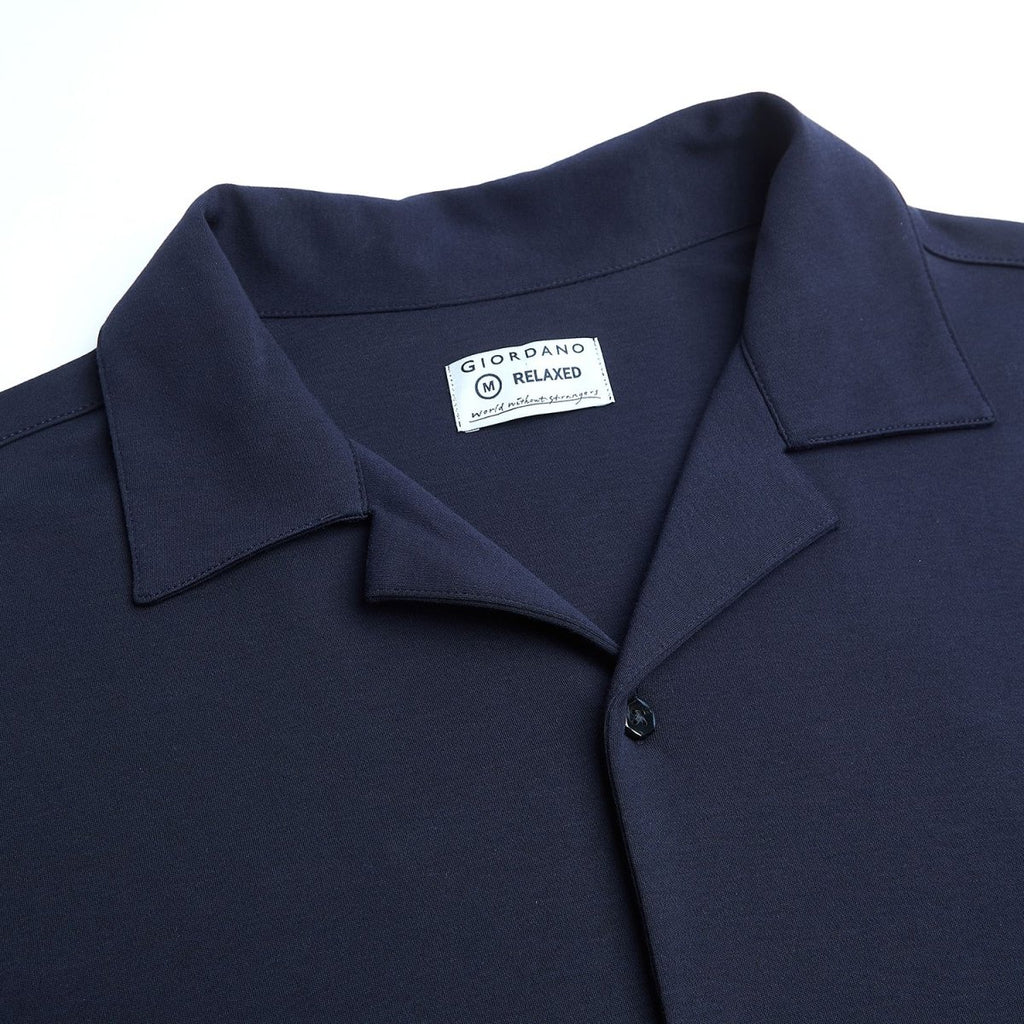 Giordano Men Relaxed Cotton Interlock Button Shirt - first_variant_option_2 Premium Shirts for Giordano
