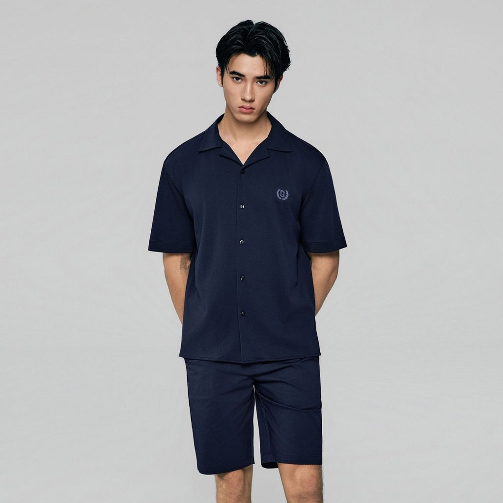 Giordano Men Relaxed Cotton Interlock Button Shirt - first_variant_option_2 Premium Shirts for Giordano
