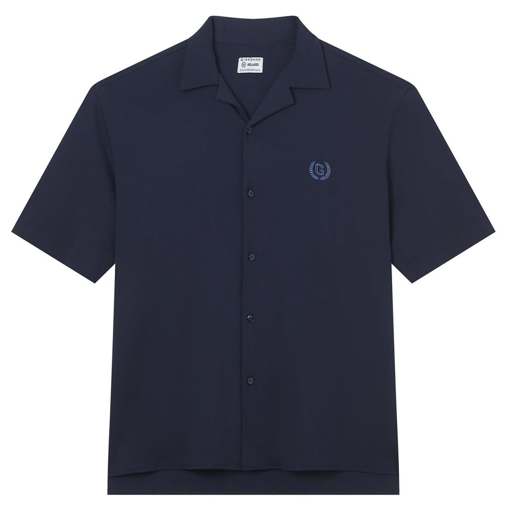 Giordano Men Relaxed Cotton Interlock Button Shirt - first_variant_option_2 Premium Shirts for Giordano