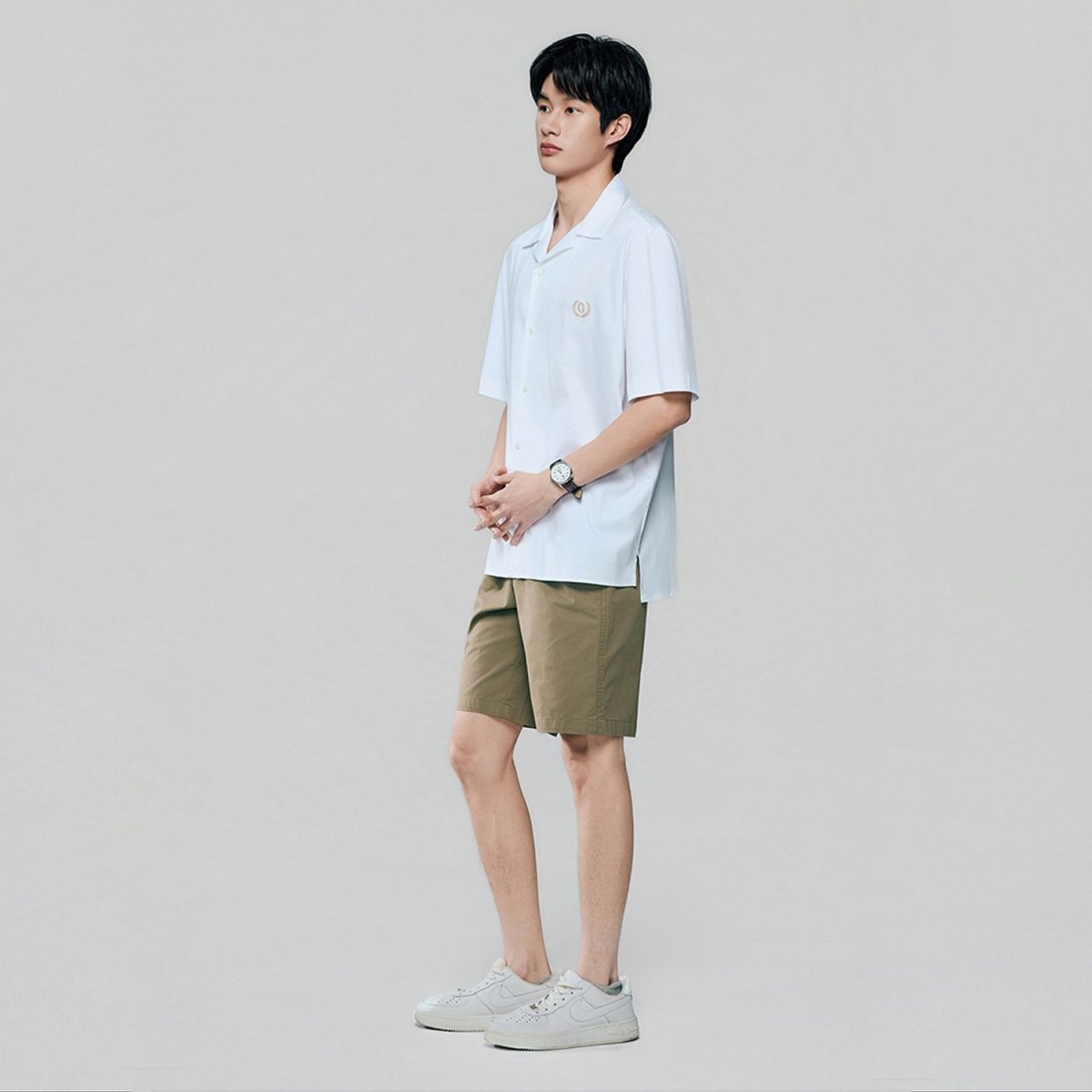Giordano Men Relaxed Cotton Interlock Button Shirt - first_variant_option_2 Premium Shirts for Giordano