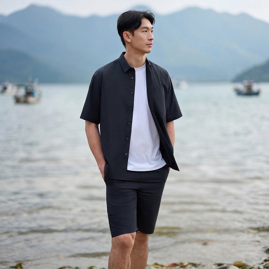 Giordano Men Relaxed Cotton Poplin Shirt - first_variant_option_2 Premium Shirts for Giordano