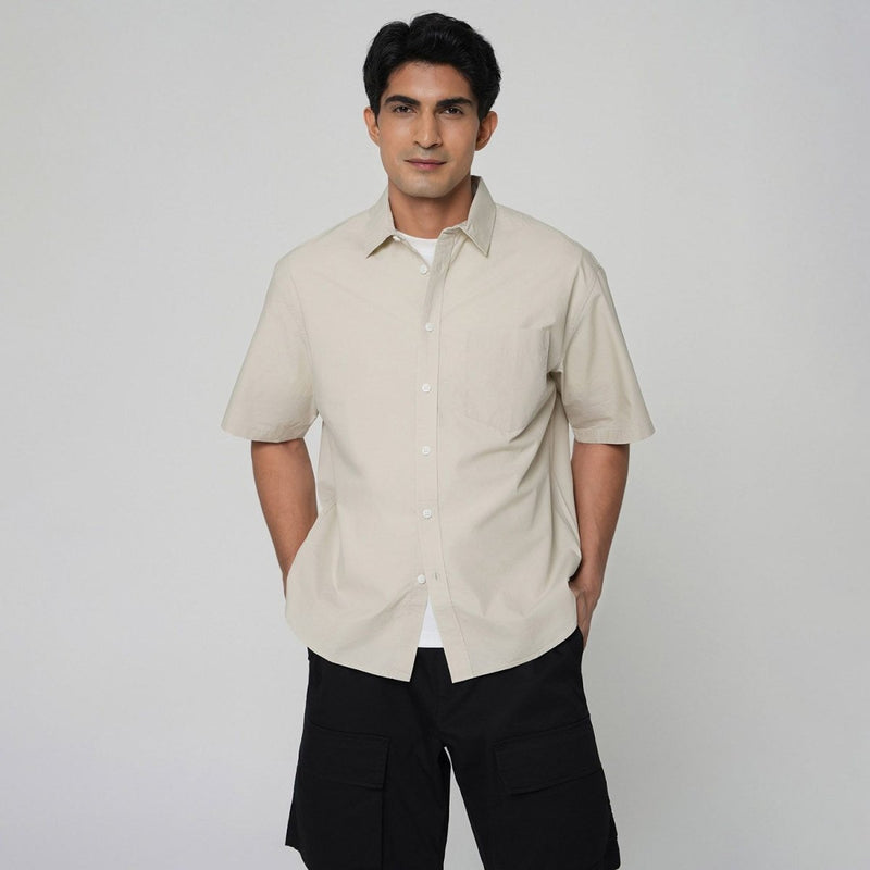 Giordano Men Relaxed Cotton Poplin Shirt - first_variant_option_2 Premium Shirts for Giordano
