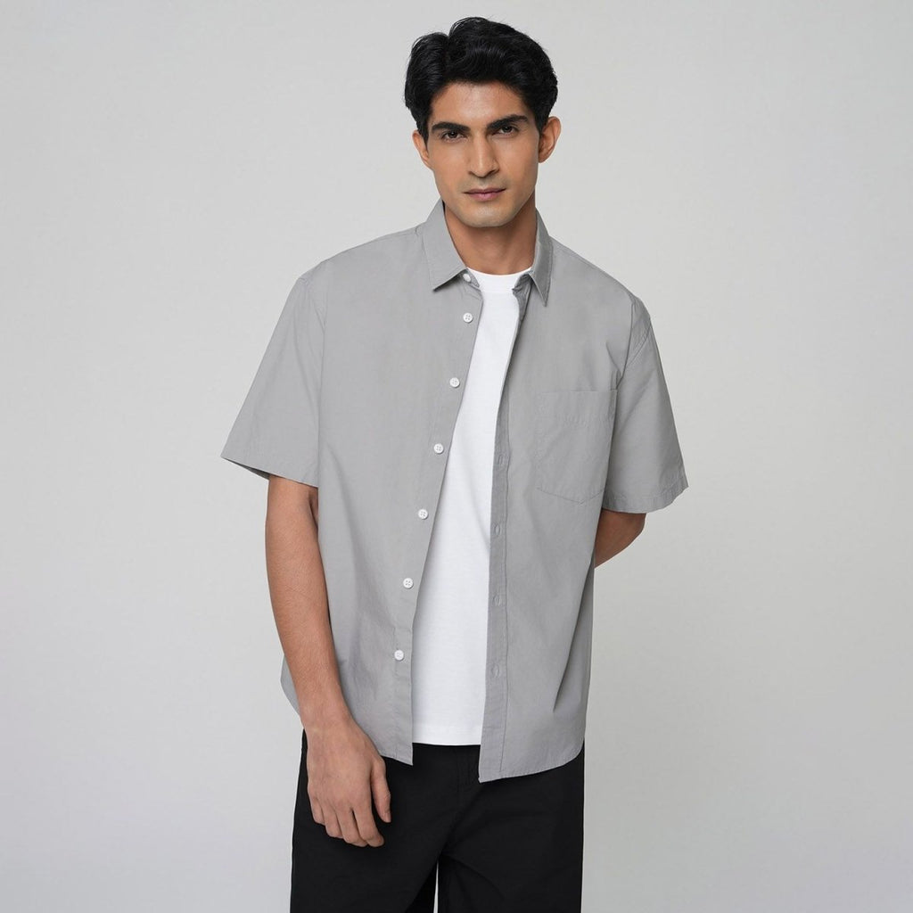 Giordano Men Relaxed Cotton Poplin Shirt - first_variant_option_2 Premium Shirts for Giordano