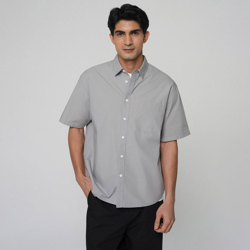 Giordano Men Relaxed Cotton Poplin Shirt - first_variant_option_2 Premium Shirts for Giordano