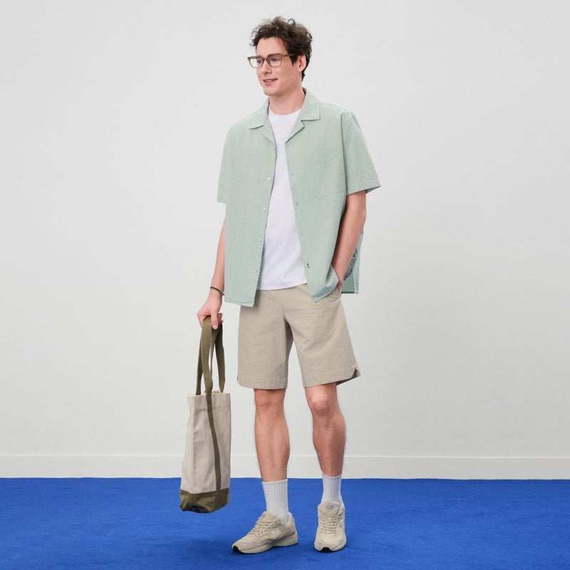Giordano Men Relaxed Cotton Seersucker Shorts - Premium Shorts