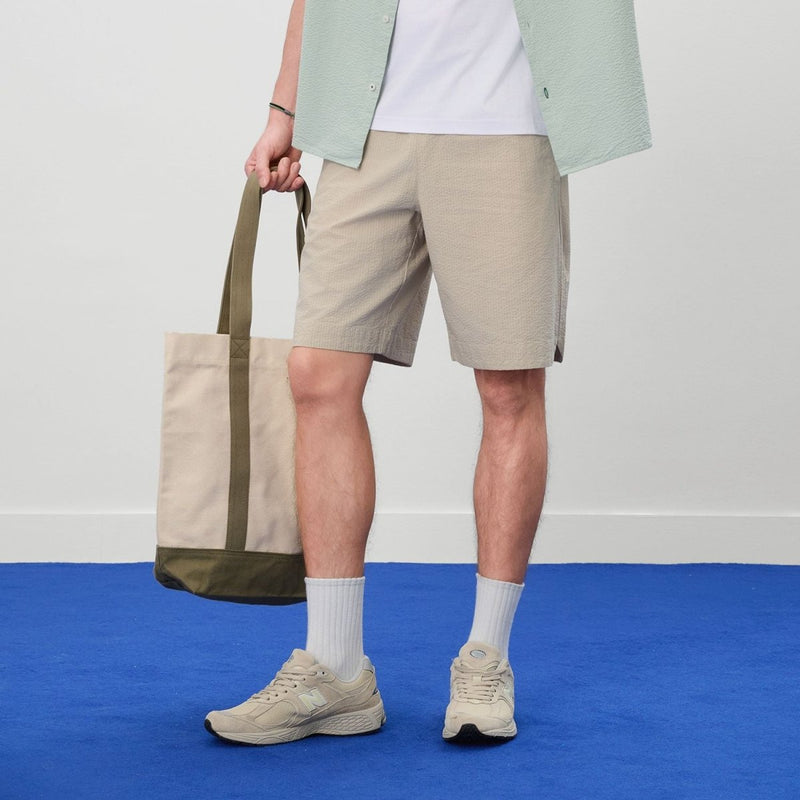 Giordano Men Relaxed Cotton Seersucker Shorts - Premium Shorts