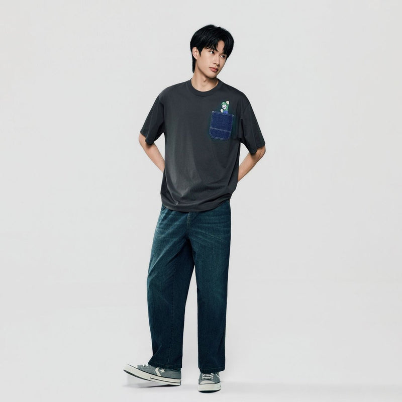 Giordano Men Relaxed Luigi Pocket Printed Tee - first_variant_option_2 Premium Print Tee for Giordano
