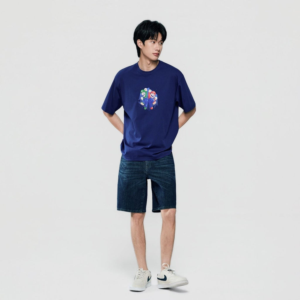 Giordano Men Relaxed Mario Bros Printed Tee - Premium Print Tee