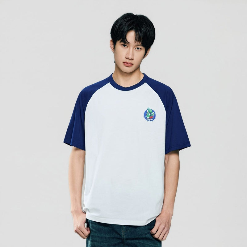 Giordano Men Relaxed Mario Raglan Printed Tee - first_variant_option_2 Premium Print Tee for Giordano