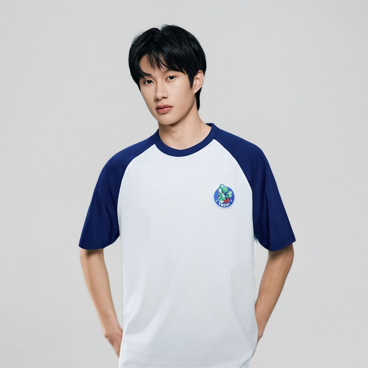 Giordano Men Relaxed Mario Raglan Printed Tee - Premium Print Tee