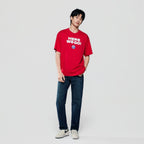 Giordano Men Relaxed Mario Slogan Printed Tee - Premium Print Tee