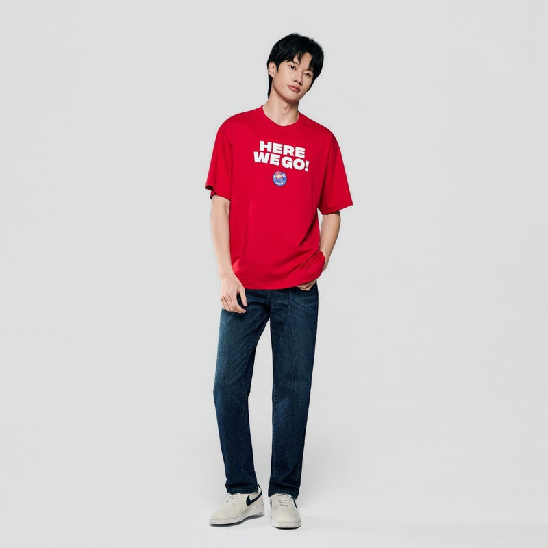 Giordano Men Relaxed Mario Slogan Printed Tee - first_variant_option_2 Premium Print Tee for Giordano
