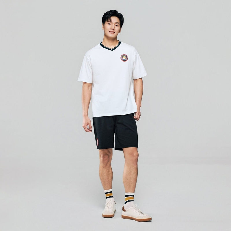 Giordano Men Relaxed Minions V - Neck World Cup Tee - first_variant_option_2 Premium Print Tee for Giordano