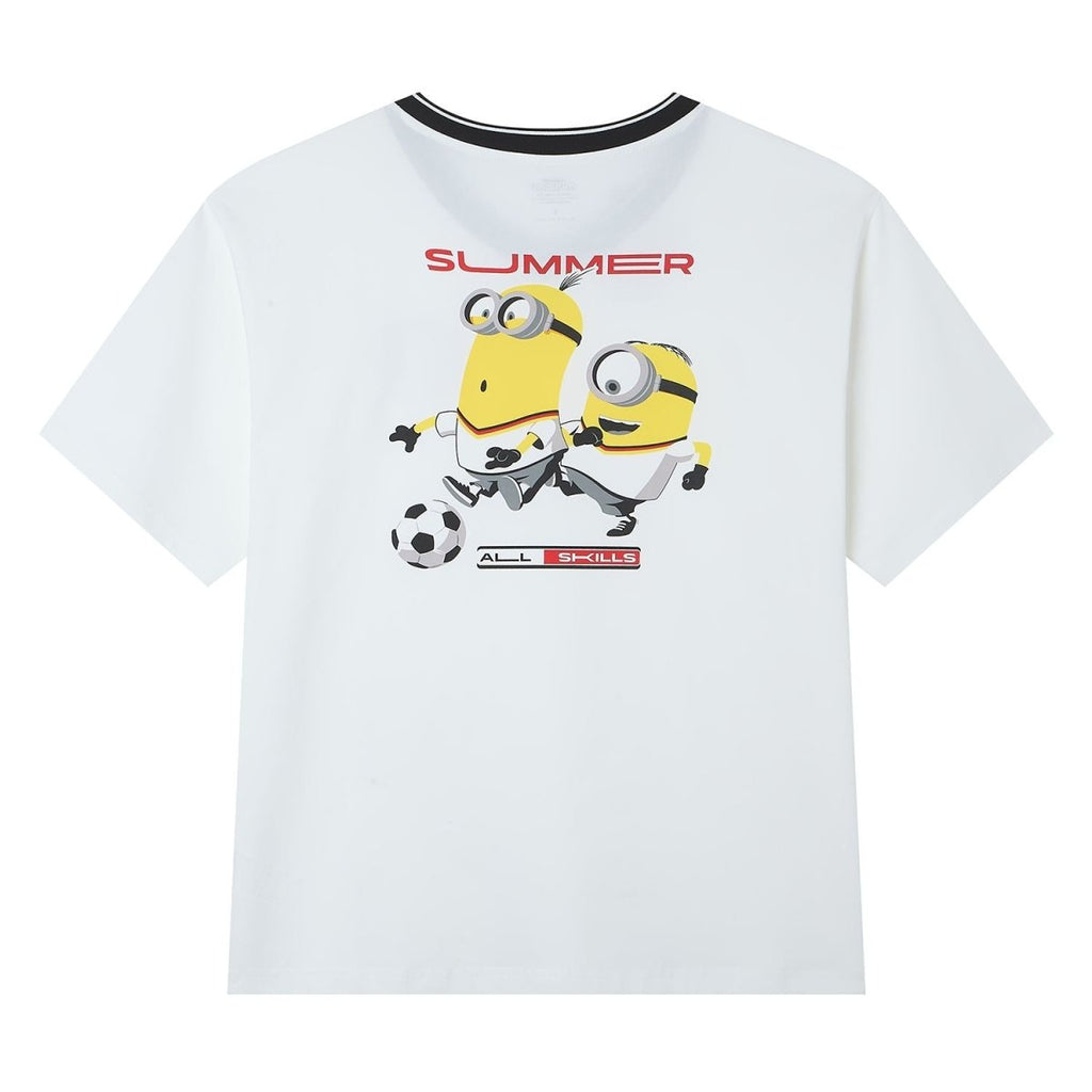 Giordano Men Relaxed Minions V - Neck World Cup Tee - first_variant_option_2 Premium Print Tee for Giordano