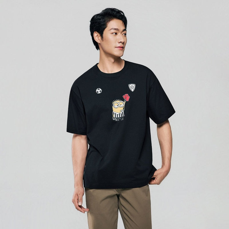 Giordano Men Relaxed Minions World Cup Graphic Tee - first_variant_option_2 Premium Print Tee for Giordano