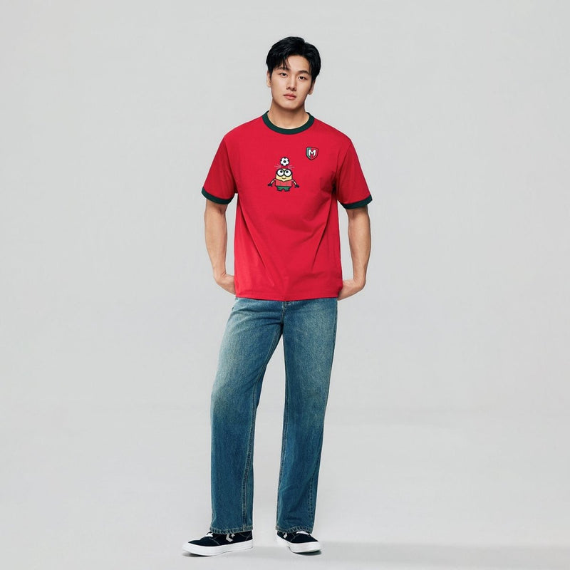 Giordano Men Relaxed Minions World Cup Jersey Tee - first_variant_option_2 Premium Print Tee for Giordano